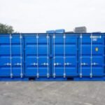 Contenedor de envío de 20′ con apertura lateral IICL6, 602 512-8 Azul