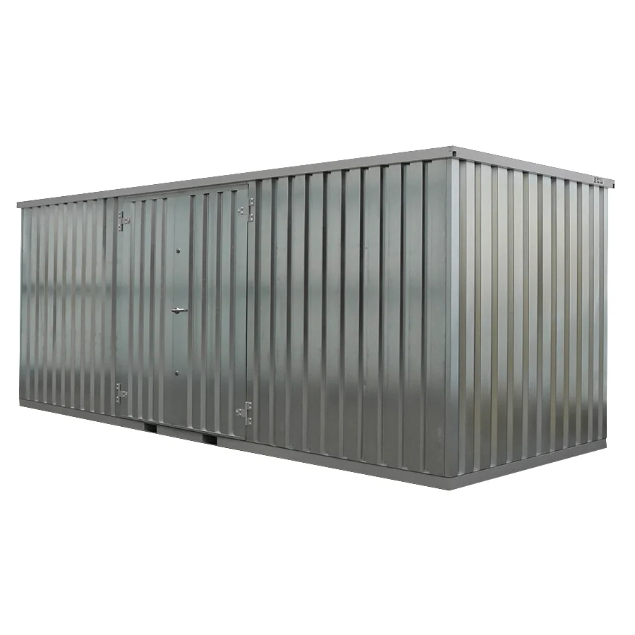 6x2-galvanised-container-ddl-closed Conteneur de stockage 6 x 2 mètres – avec double porte grand coté – Image 1